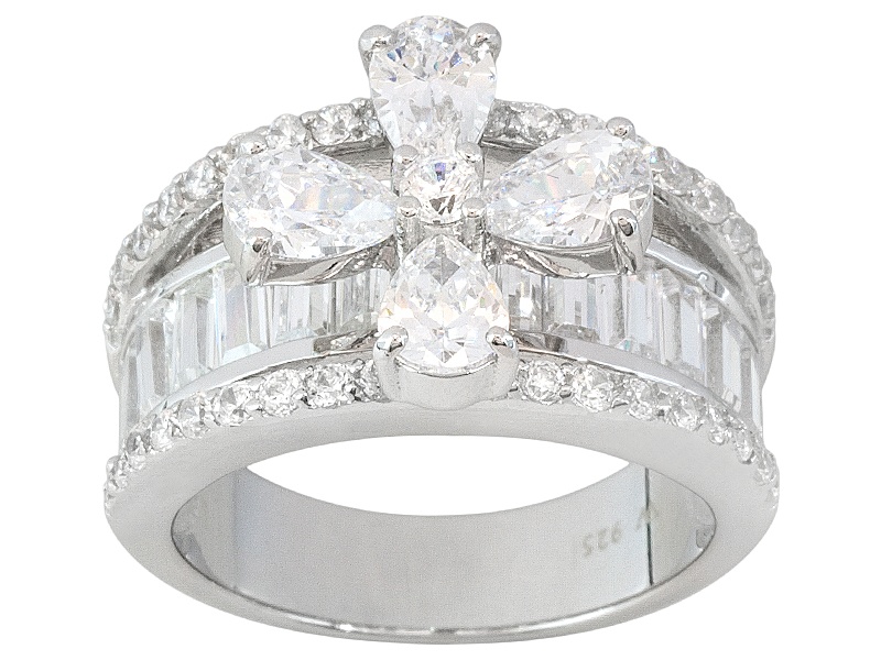 Charles Winston For Bella Luce (R) 6.30ctw Rhodium Plated Sterling ...